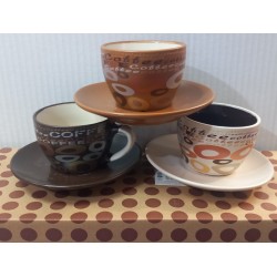Φλυτζάνια τσαγιού Coffee Time 200cc σετ 6 τεμαχίων