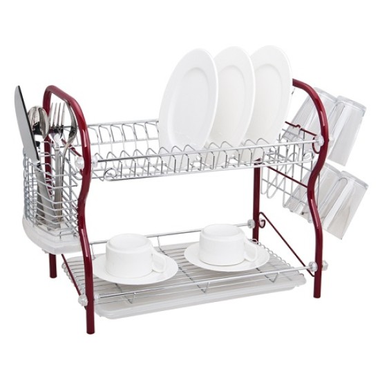 Πιατοθήκη μεταλλική Premium Red Max-Home